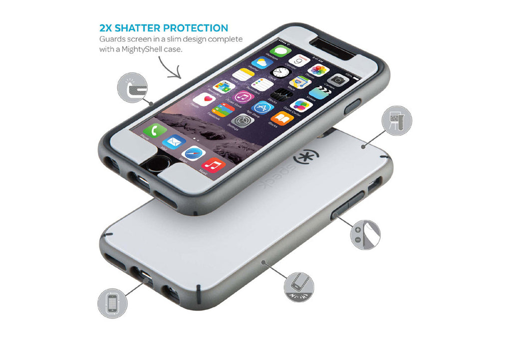 iPhone 6 MightyShell Clear/Grå