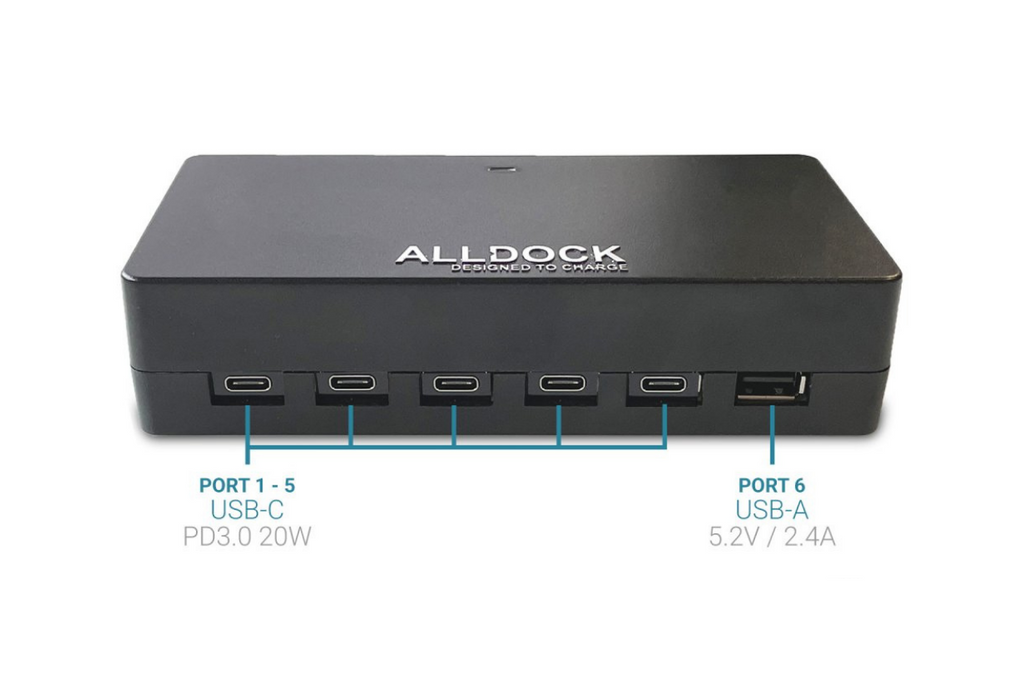 CLASSIC LARGE 6-PORT HVID Incl. 2 One-Hand Adaptere