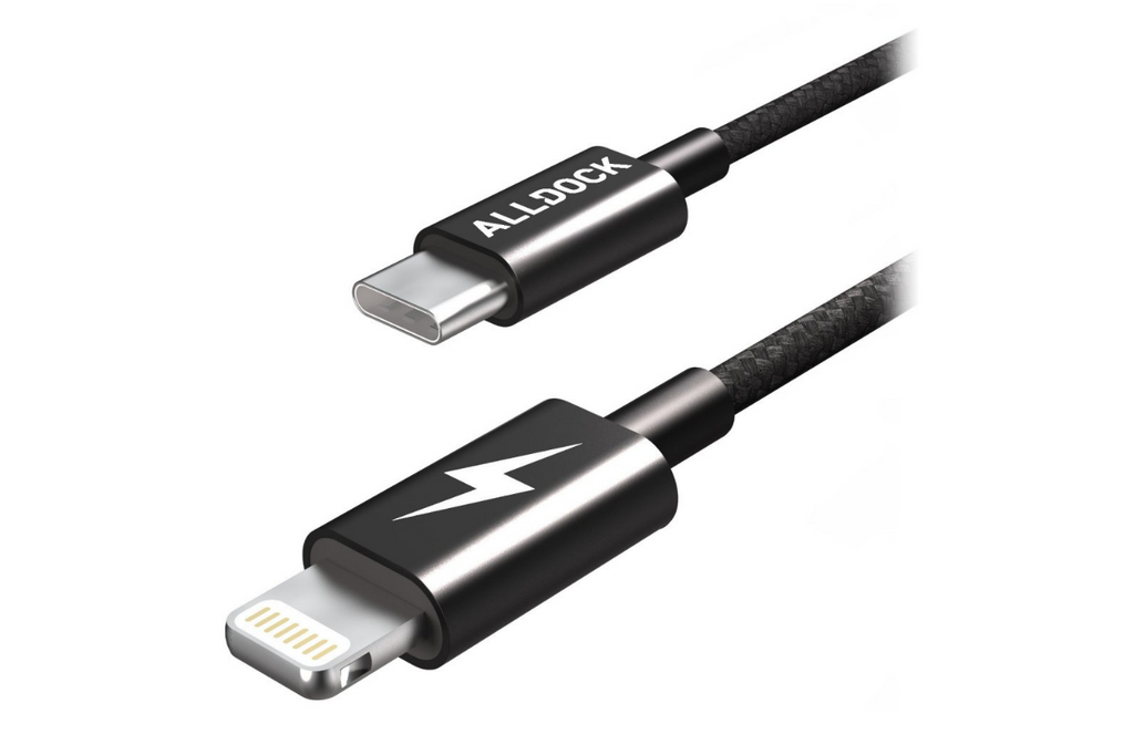 ALLDOCK USB-C til MFI kabel Sort