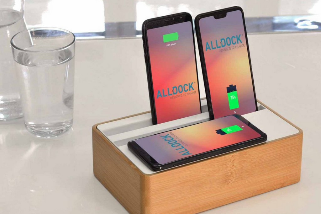 ALLDOCK Wireless 4-Port Bambus/Hvid