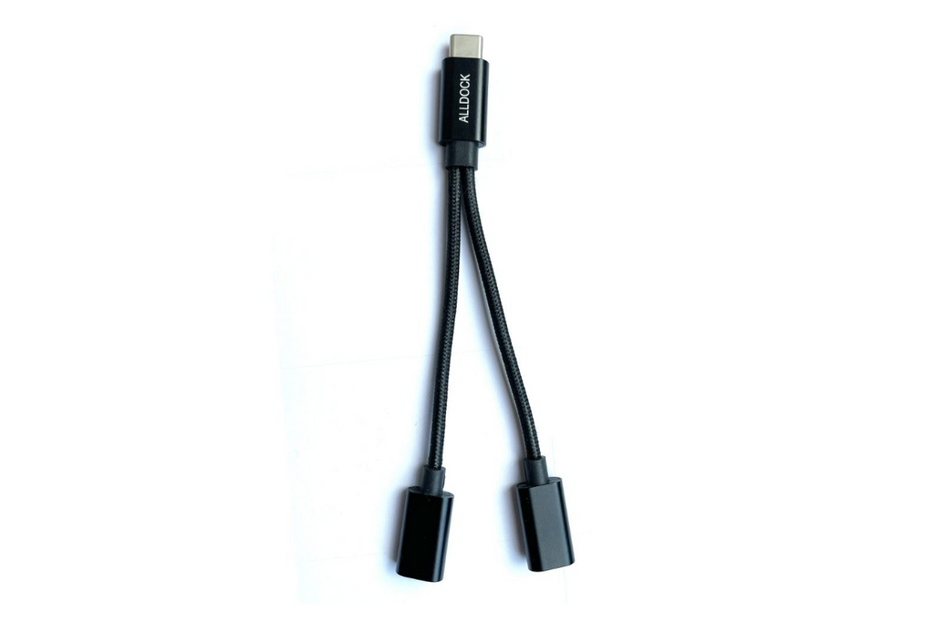 ALLDOCK Split Cable USB-C Sort