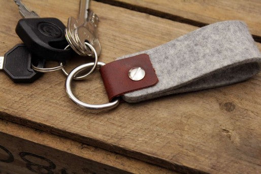 Selby Key chain Grå/Cognac