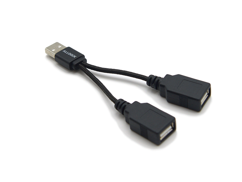ALLDOCK Split Cable USB-A Sort