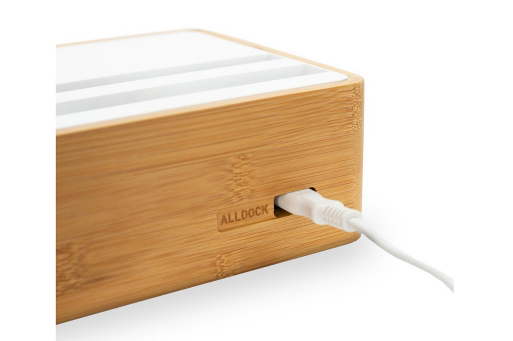ALLDOCK Wireless 4-Port Bambus/Hvid