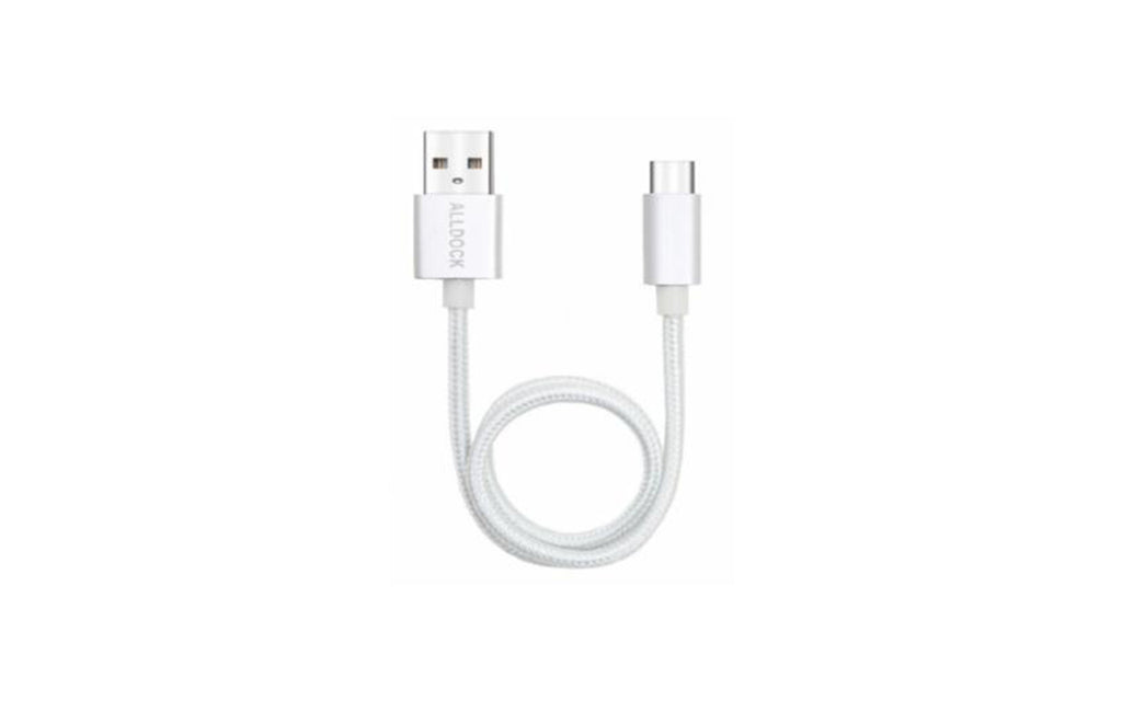 ALLDOCK USB-A til USB-C kabel Hvid