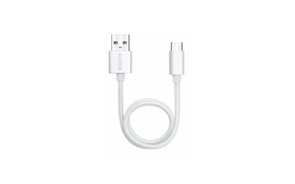 ALLDOCK USB-A til USB-C kabel Hvid