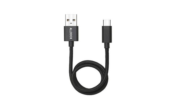 ALLDOCK USB-A til USB-C kabel Sort